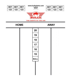 Dart Scoreboard Bull's  35x25cm