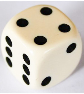 Dice 22mm ivory color
