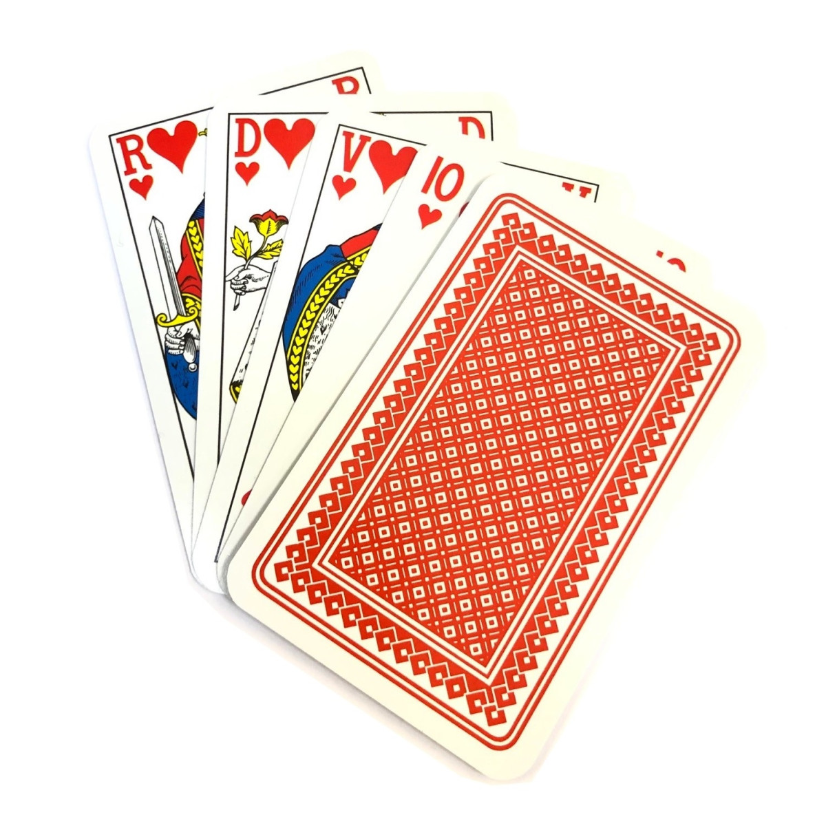 Een deel Milieuvriendelijk overdracht Kaartspel Carlton 52 kaarten - frans - rood kopen op Amusement.be