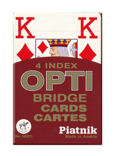 Kaartspel OPTI Bridge Piatnik - rood