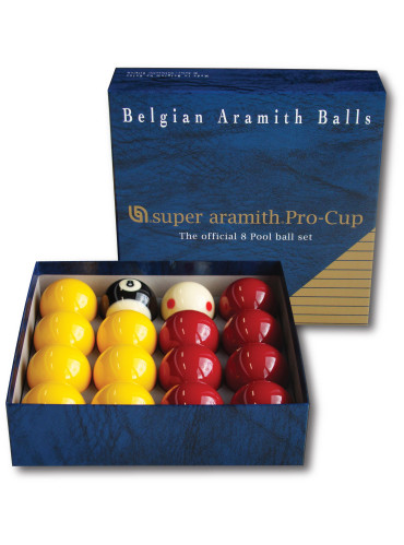 Ballenset 8-Pool 50,8mm Super Aramith Pro-Cup