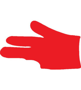 Handschoen standaard rood