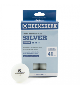 Tafeltennisballetjes Heemskerk Silver Wit 6 Stuks