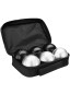 Petanqueballen Set van 6 zwart/zilver